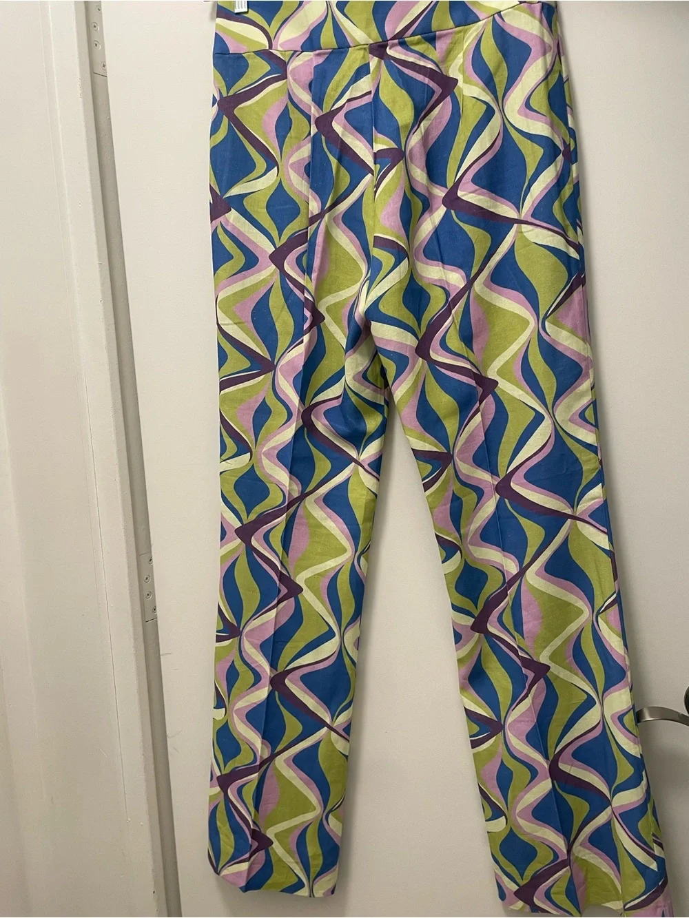 Zara Multi-Colored Linen Wide leg pants